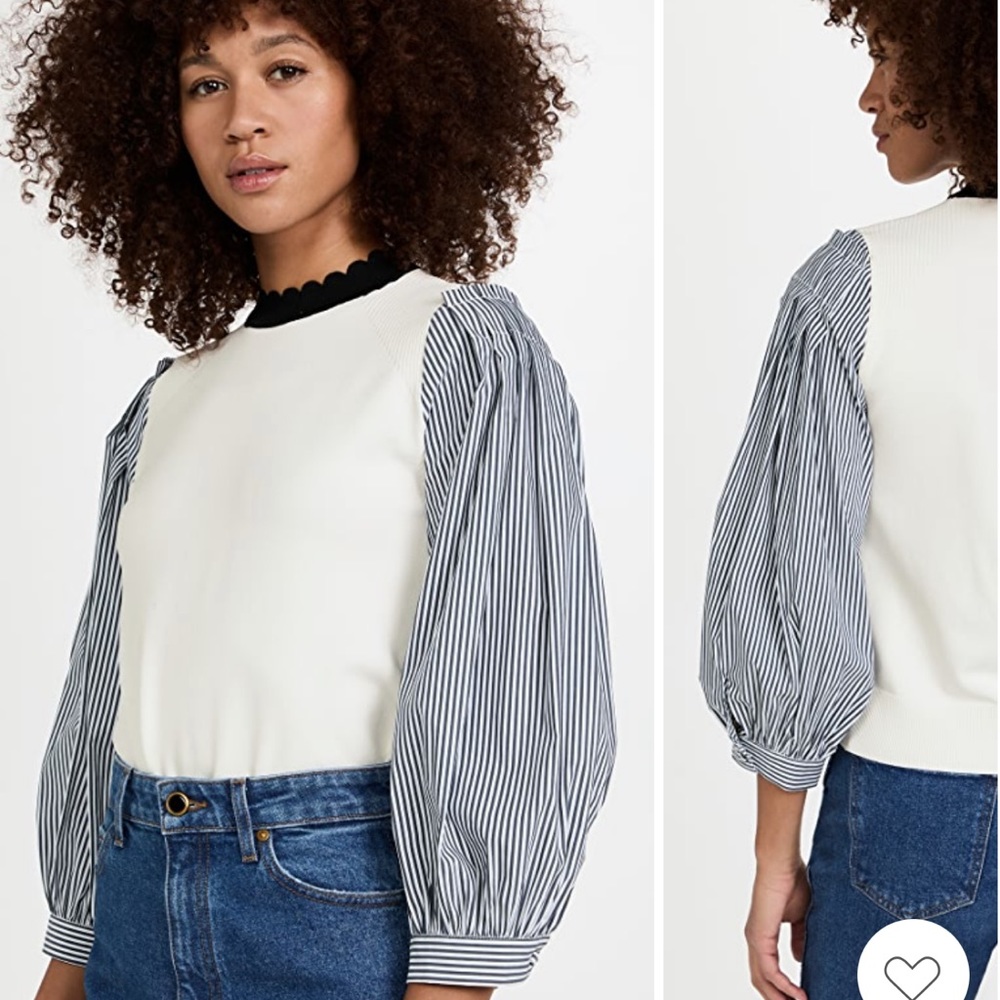 NWT Roy Mixed Media Pullover - Veronica Beard